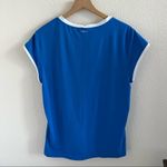 Adidas Climalite Blue White V Neck Active Top Golf Tennis XL Photo 4