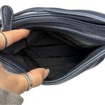 Liz Claiborne Dark Navy Faux Leather Small Shoulder Bag with Gold Hardware by  Photo 6