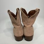 Tecovas Lucy suede western pull on boots ankle short cowgirl pink women's size 8 Photo 4