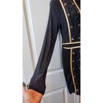 ENTRY Long Sleeve Lace Up Detail Black Dress size Large NWT Photo 3