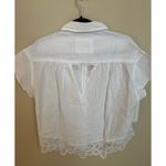 American Eagle  Oversized Resort Lace Cutout Button Up Shirt Photo 3