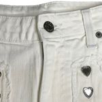 LF new ❤︎︎ Carmar ❤︎︎ Cut Off Fray Denim Shorts ❤︎︎ Crystal Hearts ❤︎︎ White 26 Photo 6