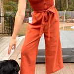 Blue Blush Rust Strapless Jumpsuit Photo 0