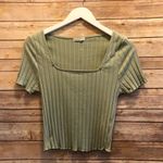 Cotton On Short Sleeve Green Crop Top Size Large NWOT Photo 0