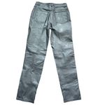 MetroStyle Vintage Leather Pants 10T Black High Waisted Straight Leg Sexy Photo 5