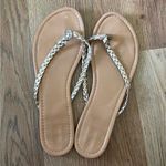Charlotte Russe Braided Silver and Tan Sandals Photo 0