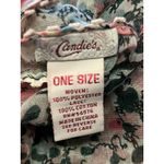 Candie's Scarf Wrap Womens One Size Pink Floral Lace Trim Lightweight Sheer Photo 6