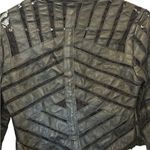 Blanc Noir Genuine Leather Moto Drop Jacket S Black Lace Sheer Panels Photo 3