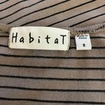 Habitat Dress Small Gray Black Stripe Pockets Stretch Knit Sleeveless Tank Knee Photo 8