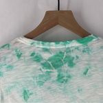 ATM Slub Knit Cotton Kelly Green Tie Dye Long Sleeve Crew Neck Tee NWT Size S White Photo 11