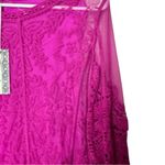 Ultra Pink  Women's Lace Flowy Sleeve Lined Blouse Sz S NWT Photo 3
