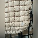 FP Movement quilted tote bag carryall beige sand hobo large zipper shoulder Tan Photo 6