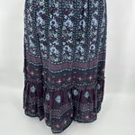 Sea NY Nadine Border Smocked Dress Cotton Puff Sleeve Ruffled V Photo 5