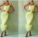 House Of CB House of‎ CB ‘Alessia’ Lime Feathered Midi Dress size XS $299 Photo 13