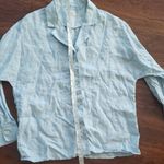 Wilfred  Sky Blue Chic Feminine Casual Trendy Lightweight Linen Shirt Size XXS Photo 3