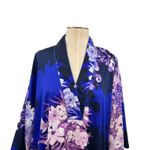 Oscar de la Renta  Neiman Marcus Maxi Kimono Kaftan Dress Floral Blue Purple XL Photo 2