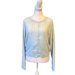 Cloth & Stone Anthropologie Light Blue Tie Back Long Sleeve Top Womens Large Photo 2