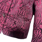 Stunning Burgundy Detailed Blazer Size 6 Cropped Holiday Perfection Red Photo 6