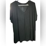 T Tahari  Black V-Neck Short Sleeve Top Photo 2
