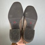 Blondo Waterproof Suede Taupe Ankle Booties Wood Stacked Block Heel Boots Photo 4