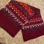 American Eagle Maroon Patterned Infinity Scarf Photo 0