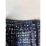 Escada Woman’s 44 Ravas Tweed Boucle Textured Pencil Skirt Back Slit Business Blue Size 14 Photo 1