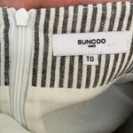 Suncoo Paris Stripe Wrap Mini Skirt Tie Waist White Size 0 Photo 6