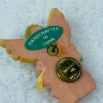 Dove Guardian Angel Wearing Pink Dress Wings Bird Perched Tie Tack Pin Brooch Photo 4