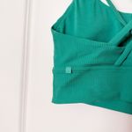Lululemon Womens Energy Long Line Ribbed Sports Bra Size 8 Teal Athletic Sports Green Photo 2