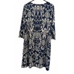 MSK Women's Dress Medium Blue White Fit and Flare Abstract Pullover Polyester Photo 1