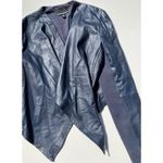 Cynthia Rowley Vintage Blue Cropped Jacket Women's Size Medium 100% Leather Photo 1