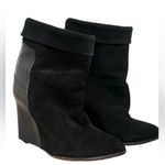 IRO  Black Darlon Heeled wedge Boots with Suede and Leather Contrast Photo 7