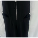 ET OCHS Ayden Plunge Neck Cutout Jersey Jumpsuit Black Womens Size 12 Sleeveless Photo 5