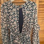 Le lis Navy Floral Patterned Open Back Bohemian Dress Size Large Photo 5
