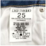 Driftwood JACKIE HIGH RISE FLORAL EMBROIDERED TRIM JEANS SIZE 25 Photo 7