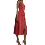 AMYLYNN Backless Satin Dress Jolie Satin Slip Dress in Burgundy Size Small Red Photo 2