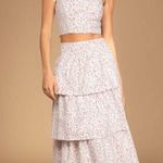 Lulus Top Tier Babe Pink Floral Embroidered Sleeveless Midi Dress Photo 0