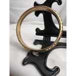 vintage gold toned flower pattern bohemian bangle bracelet Photo 2