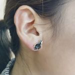 Red Enamel Elephant Earrings Alabama Crimson New Photo 5