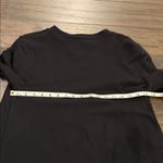 Loft New With Tags  Black Sweatshirt With Blackwatch Plaid Ruffle Hem Sz M Photo 6