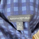 Banana Republic  Size 4‎ Bi-Stretch Racer-Neck Sheath Dress Blue Gingham Summer Photo 7