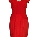 Paul Smith Black Label Silk Sleeveless Ruched Dress Red Size 46 Photo 0