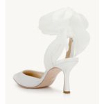 Badgley Mischka Blaze White Satin Bow Stilettos Size 9.5 NIB Bridal Wedding Photo 3