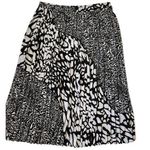 Dana Buchman Women Size Large Skirt Pleated Black White Chiffon 20-895 Photo 0