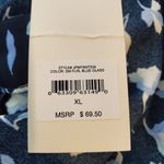 Jones Wear  Blue Floral Long Sleeve Top V Neck XL Photo 8