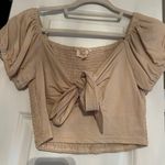 Listicle Beige Crop Top Photo 0