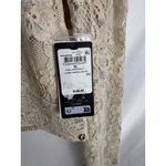 Guess  Lace Crop Top Long Sleeve Pearl‎ Oyster Multi Waist Tie XL Photo 5