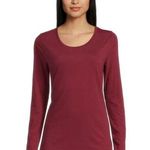 No Boundaries  Burgundy Red Crewneck Ribbed Long Sleeve T-Shirt M Photo 0