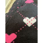Unbranded Black Pink Heart Embroidered Stars Collared Pullover Fitted Sweater S Photo 6