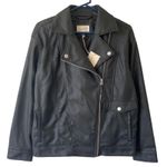 Universal Threads NEW UNIVERSAL THREAD Faux Leather Motorcycle Jacket Size Medium Black Vegan Photo 0